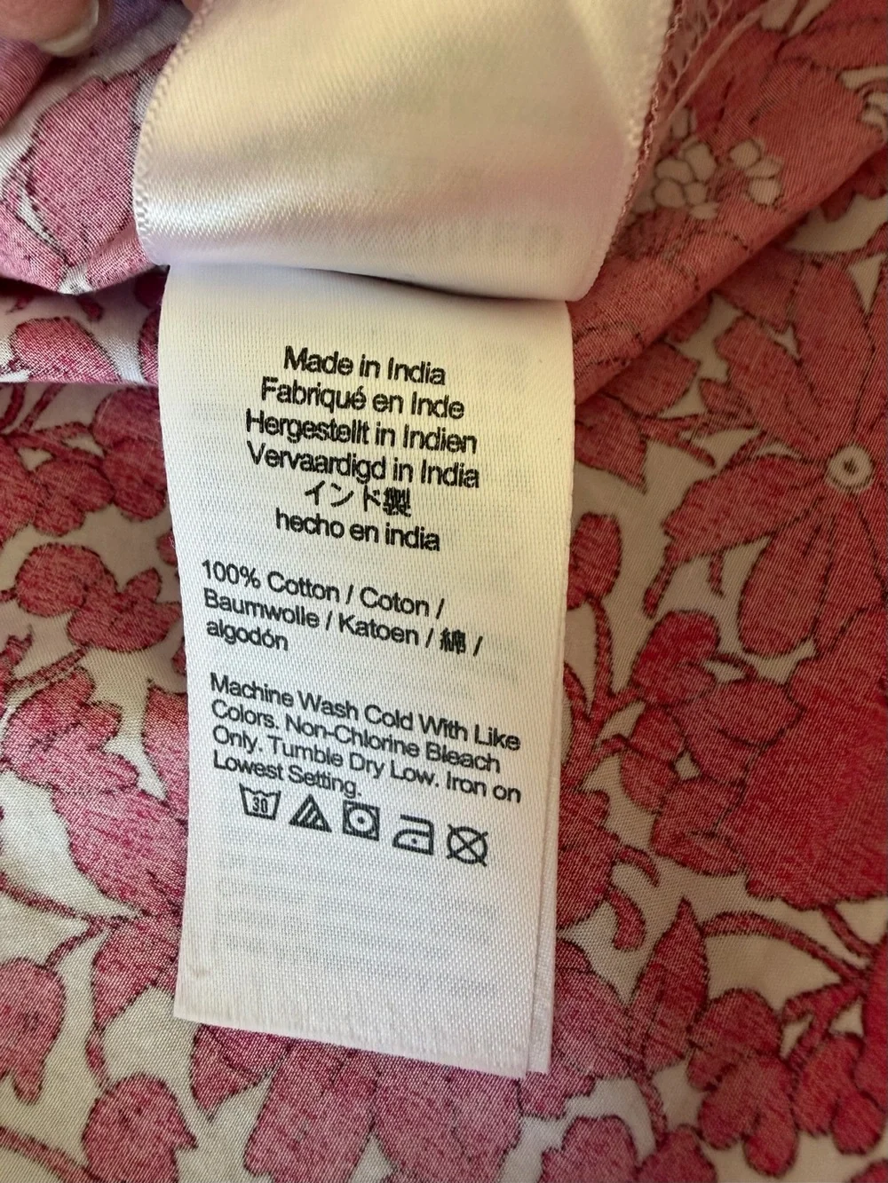 J. Crew Pink Floral Long Sleeve Popover Blouse Top XS